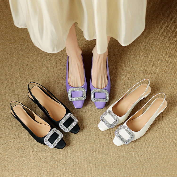 Elora Genuine Leather Slingback Heels