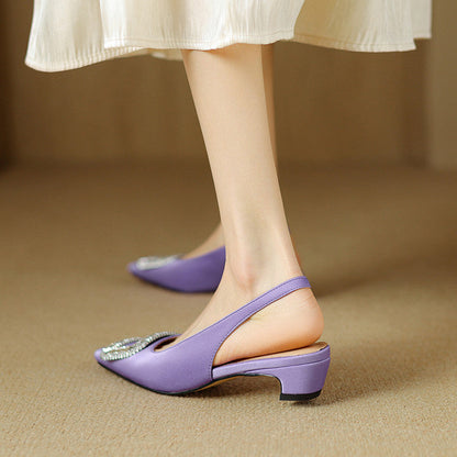 Elora Genuine Leather Slingback Heels