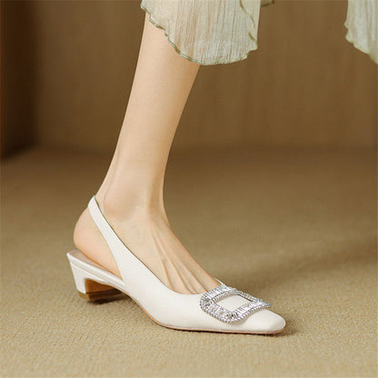 Elora Genuine Leather Slingback Heels