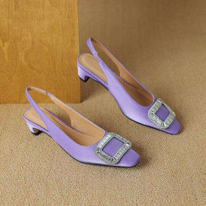 Elora Genuine Leather Slingback Heels