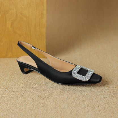 Elora Genuine Leather Slingback Heels