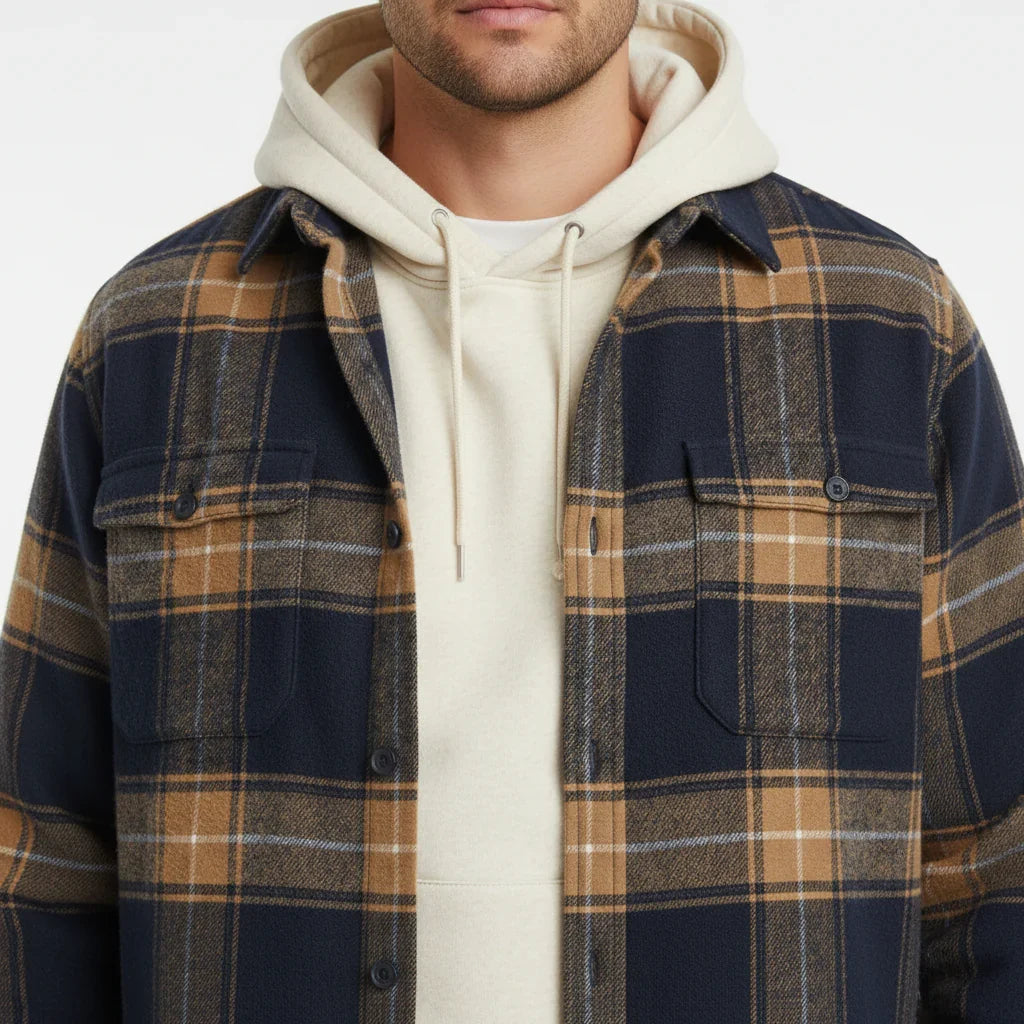 Rockwell Brushed Cotton Flannel Shirt