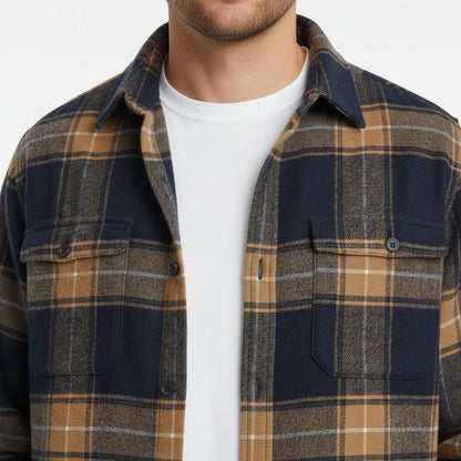 Rockwell Brushed Cotton Flannel Shirt