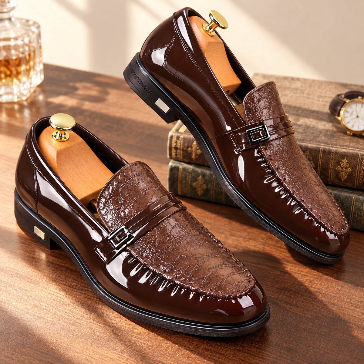 Marlon Croc Loafers