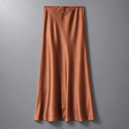 Ondine Drawstring Satin Skirt