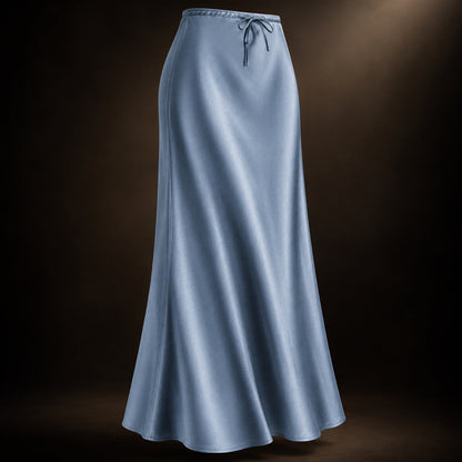 Ondine Drawstring Satin Skirt