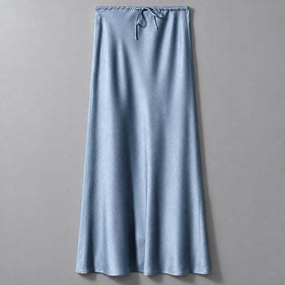 Ondine Drawstring Satin Skirt