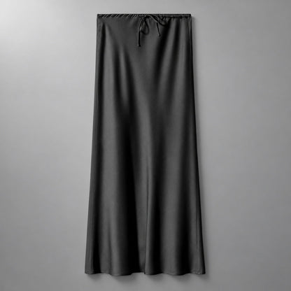 Ondine Drawstring Satin Skirt