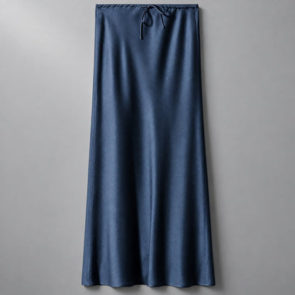 Ondine Drawstring Satin Skirt