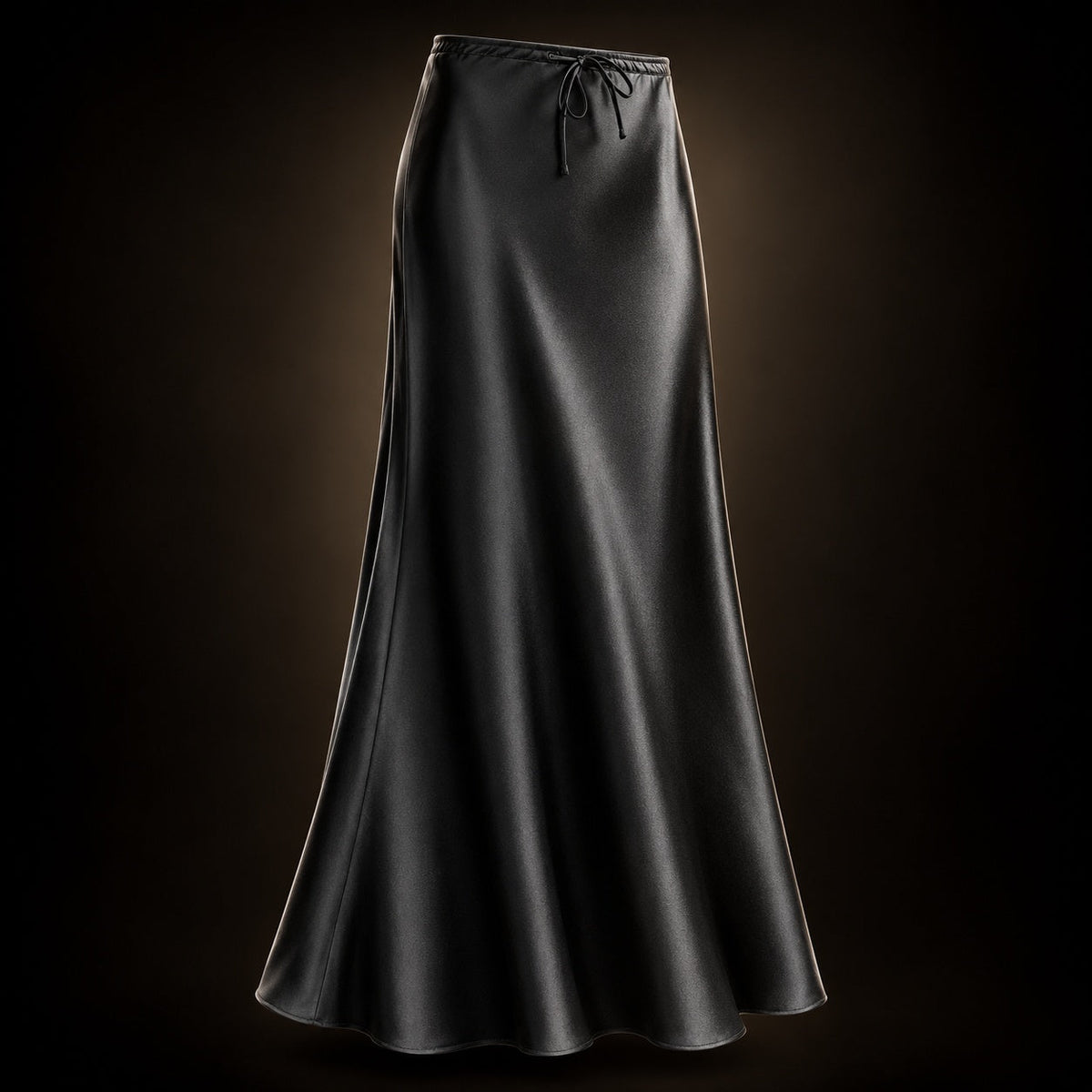 Ondine Drawstring Satin Skirt