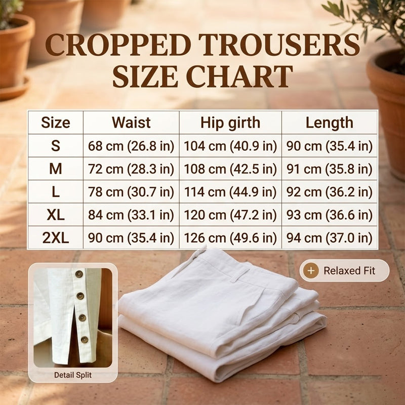 2026 Hot Sale 50% OFF Breathable Cropped Trousers with Pockets