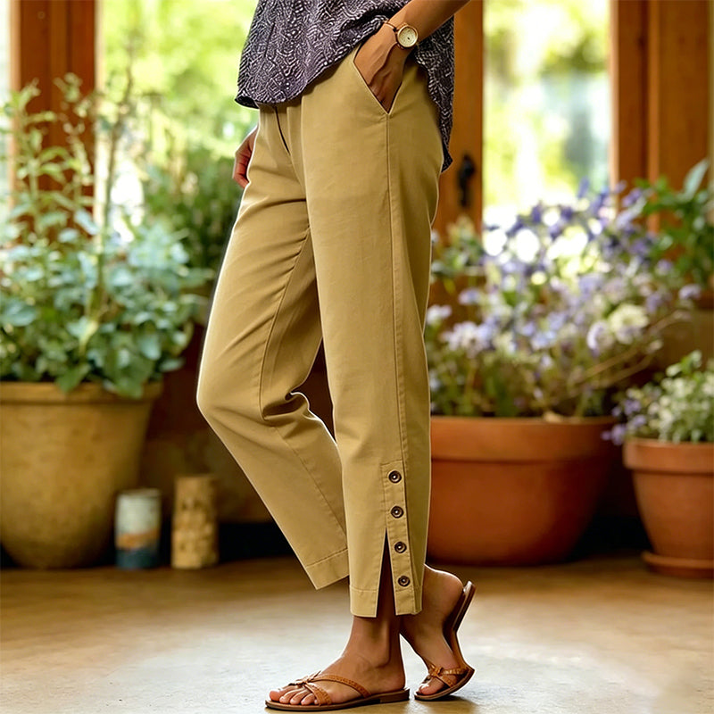 2026 Hot Sale 50% OFF Breathable Cropped Trousers with Pockets