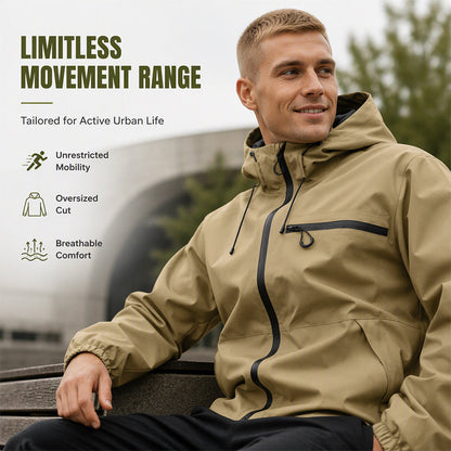 All-Weather Utility | Men's Waterproof Oversized Hooded Jacket