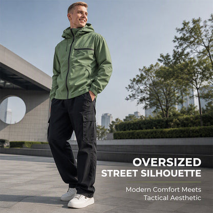All-Weather Utility | Men's Waterproof Oversized Hooded Jacket