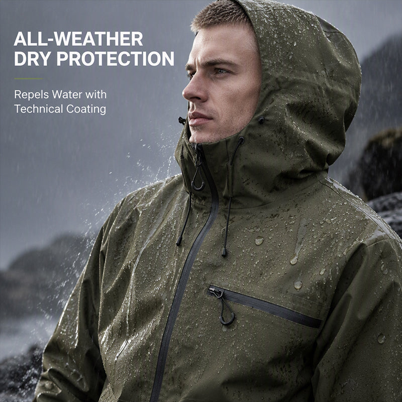 All-Weather Utility | Men's Waterproof Oversized Hooded Jacket
