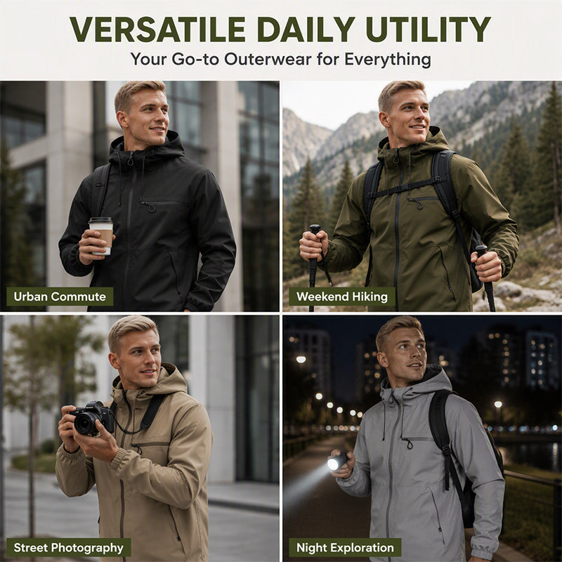 All-Weather Utility | Men's Waterproof Oversized Hooded Jacket