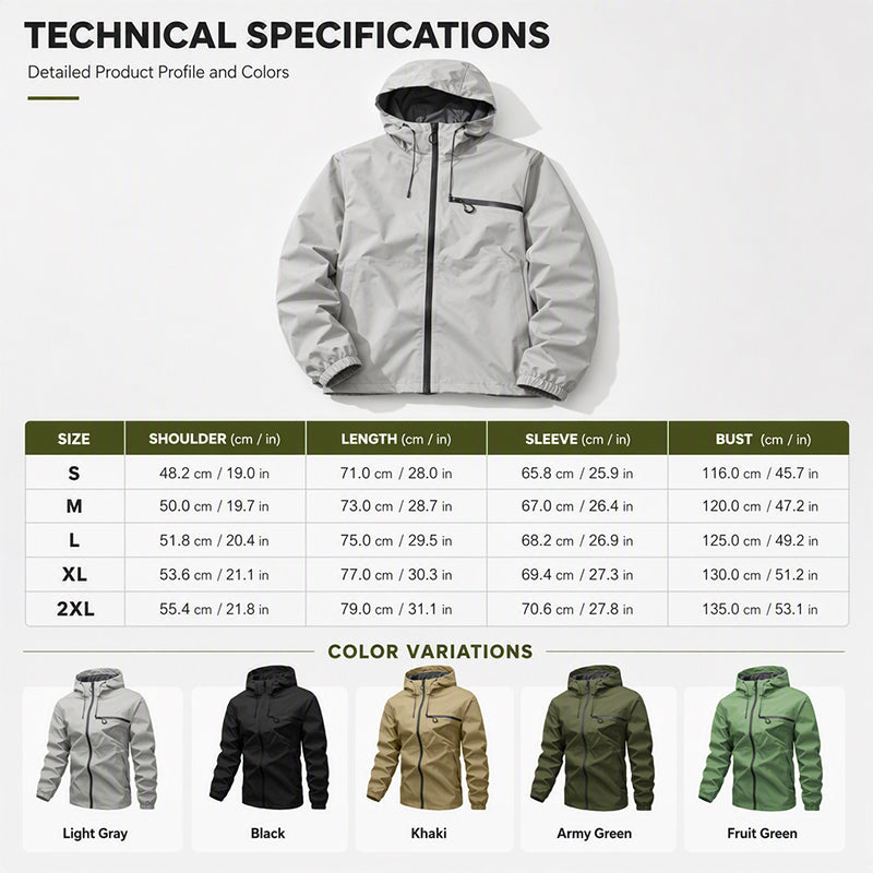 All-Weather Utility | Men's Waterproof Oversized Hooded Jacket